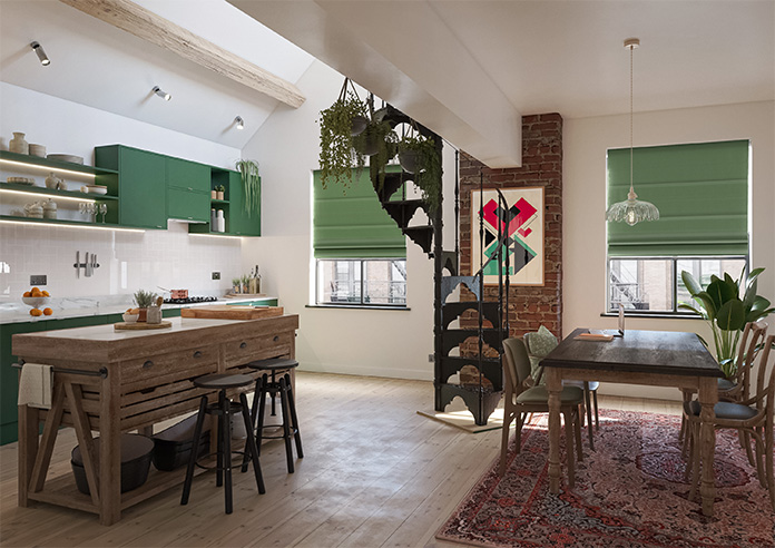 Lyra, Juniper - Twist&Fit Roman Blind - Image 6